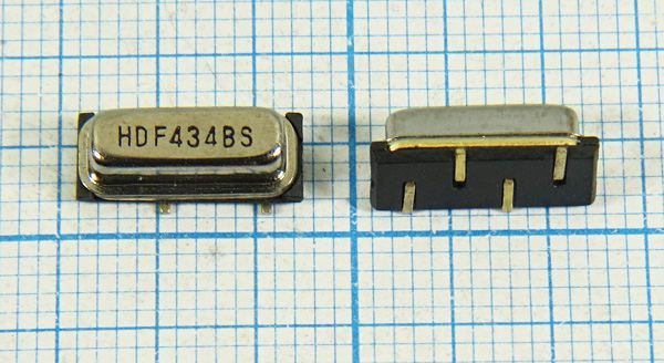Кварцевый фильтр 433920 пол 6000/3 SMD-F11 4C HDF434BS1F11A