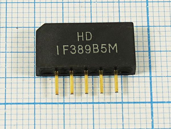 Кварцевый фильтр 38900 пол SIP5K 5P HDIF389B5M BG/NICAM SDE