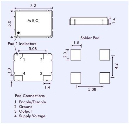 Кварцевый генератор 67.500 MHz 3SWO-BT-67.500MHz SMD07050C4 3.3В TTL/CMOS fTristait 50pm -20+70C МЕС