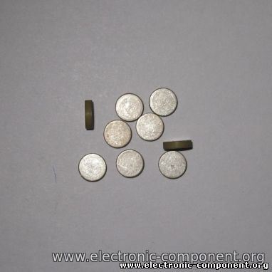 Ультразвуковой пьезоэлемент из пьезокерамики d6x2,5мм ДИСК ЦТС-19