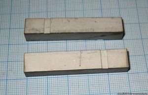 Ультразвуковой пьезоэлемент из пьезокерамики 50x10x7мм брусок ЦТБС-3