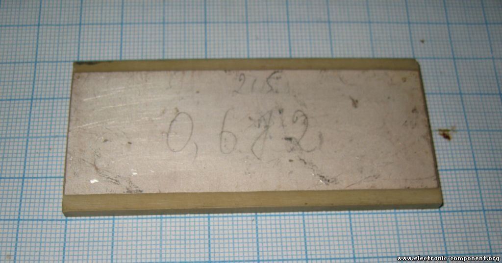 Ультразвуковой пьезоэлемент из пьезокерамики 80x37x3,5мм ЦТС-19 БРУСОК ПЛАСТИНА