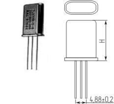 Кварцевый резонатор 27 МГц - 27000 HC49U-3 18 HC49U[MEC] 1Г бм