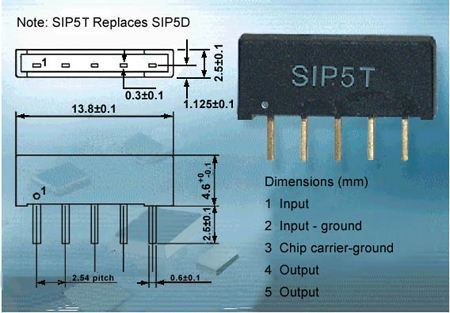 Кварцевый фильтр 38900 пол SIP5D 5P HDIF389B1D BG/DK SDE