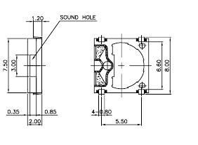 миз бг 7,5x 7,5x2,0\ 3,6\12\2,7\4C\SMT-G7520A\KEPO