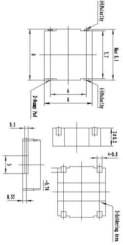миз бг 8,0x 8,0x3,0\ 3,6\16\2,7\4C\SMT-G8030C\KEPO