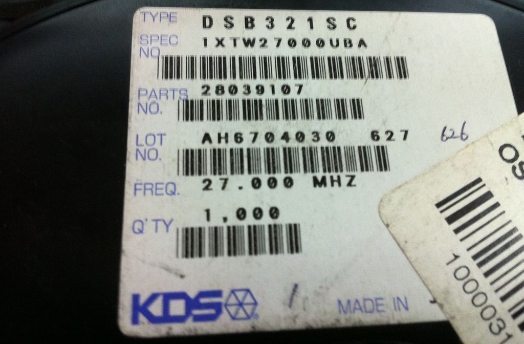 Кварцевый генератор 27000 КГц - DSB321SC-27.000 SMD 3,2*2.5 3v SIN 10Kom/10pf KDS