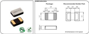 Кварцевый резонатор 32.768 kHz CM8V-T1A 4pf 02-012 20ppm -40~85C Кварцевый резонатор 32.768 kHz CM8V-T1A 4pf 02-012 20ppm -40~85C