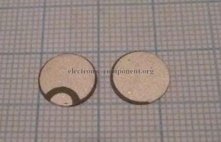 Ультразвуковой пьезоэлемент из пьезокерамики d10x0,67мм Диск