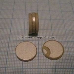 Ультразвуковой пьезоэлемент из пьезокерамики d14x2мм ДИСК 1МГц