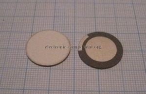 Ультразвуковой пьезоэлемент из пьезокерамики d20x1,23мм диск для распылителей и моек Ультразвуковой пьезоэлемент из пьезокерамики d20x1,23мм диск для распылителей и моек
