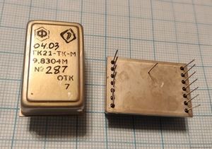 Кварцевый генератор 9830,4 КГц - ГК-21ТК-М-9,8304М VCTCXO 12v СИНУС