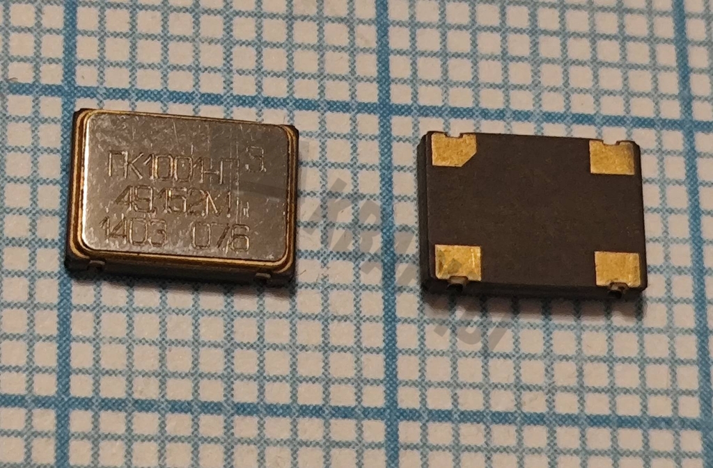 кварцевый генератор 49152 КГц - ГК1001П-15ГР 49,152М-3,3В SMD 07-05 3.3V