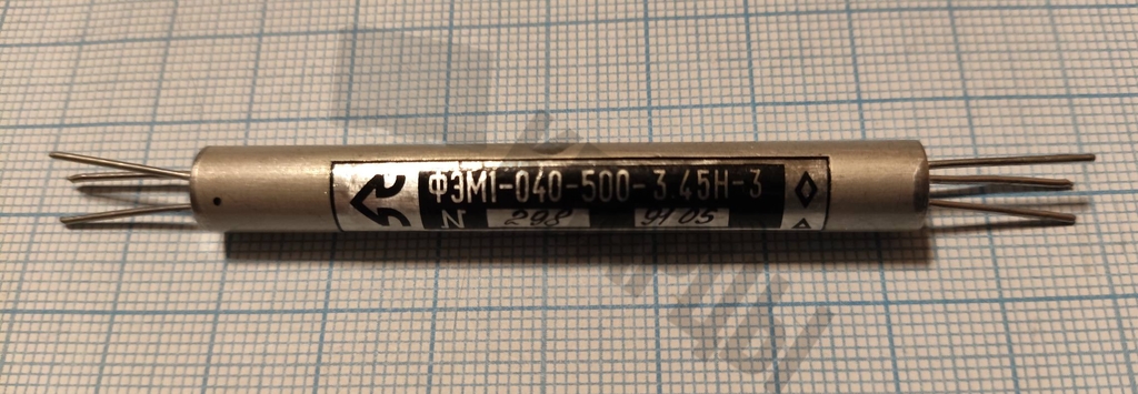 Кварцевый фильтр ФЭМ1-040-500-3.45Н-3В АЦ0.206.105ТУ 3.45 КГц нижний