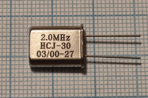 Кварцевый резонатор 2 МГц - 2000 HC49U 30pf 30 100 -T1 49U 1Г