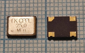 Кварцевый генератор 25 МГц - 25000 SMD07050C4 CM 3.3В ГК-CPPL-C7