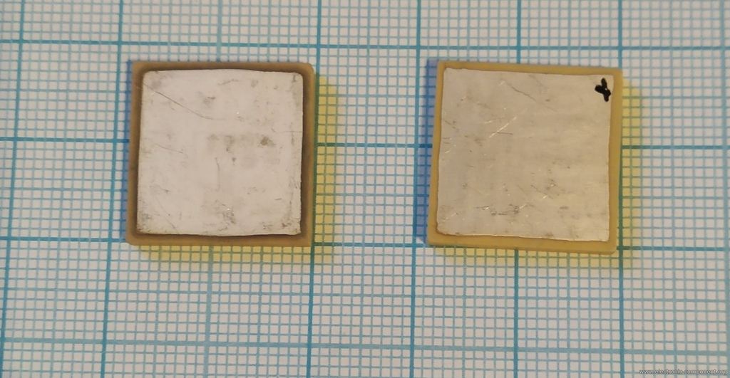 Ультразвуковой пьезоэлемент из пьезокерамики 18x18x2мм Пластина ЦТС-19