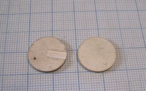 Ультразвуковой пьезоэлемент из пьезокерамики d16x1,4мм ДИСК ЦТС-19