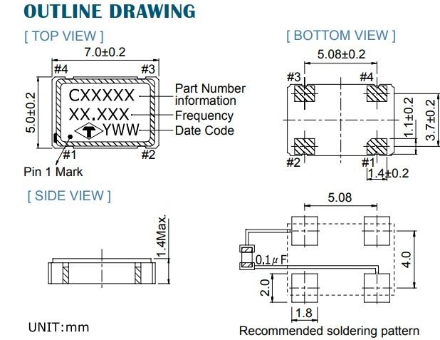 Кварцевый генератор 106250 КГц - OCETDLTNE-106.250MHz Taitien
