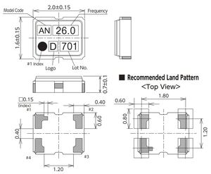 Кварцевый генератор 48 МГц - 48000 TCXO SMD02016C4 SIN 1,8В DSB211SDN KDS Кварцевый генератор 48 МГц - 48000 TCXO SMD02016C4 SIN 1,8В DSB211SDN KDS