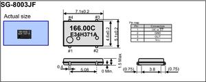 Кварцевый генератор от 1 до 166 MHz SG-8003JF PEL (SEL)