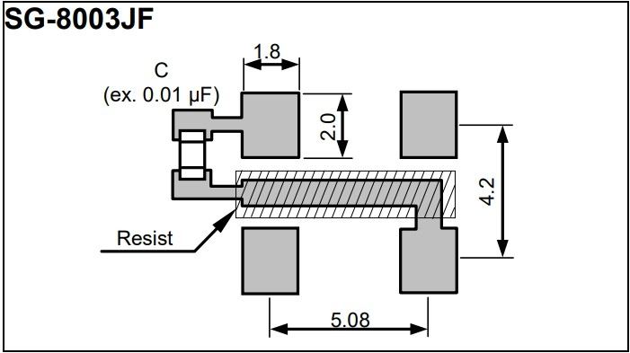 Кварцевый генератор от 1 до 166 MHz SG-8003JF PEL (SEL)