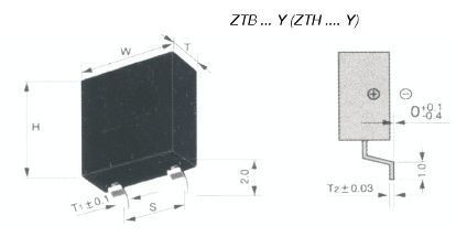 Кварцевый резонатор 1 МГц - 1000 C06050C2 3000 3000/-20~80C ZTH1000Y SDE